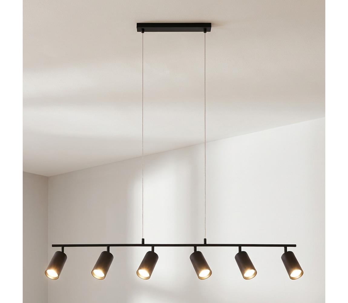 Brilagi - Luster na lanku SELE 6xGU10/30W/230V čierny WO-NPL-04-BLK-OEM