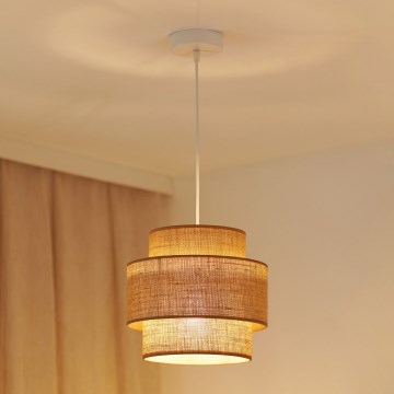 Brilagi - Luster na lanku SPACE YUTE 1xE27/15W/230V pr. 25 cm béžová/biela