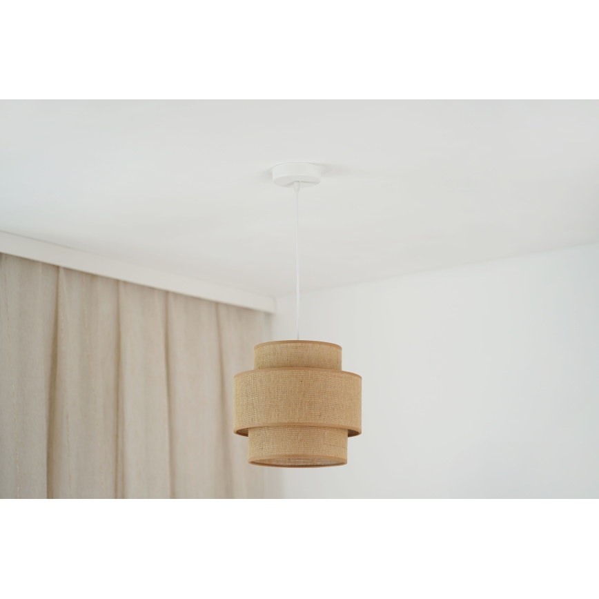 Brilagi - Luster na lanku SPACE YUTE 1xE27/15W/230V pr. 25 cm béžová/biela