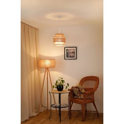 Brilagi - Luster na lanku SPACE YUTE 1xE27/15W/230V pr. 25 cm béžová/biela