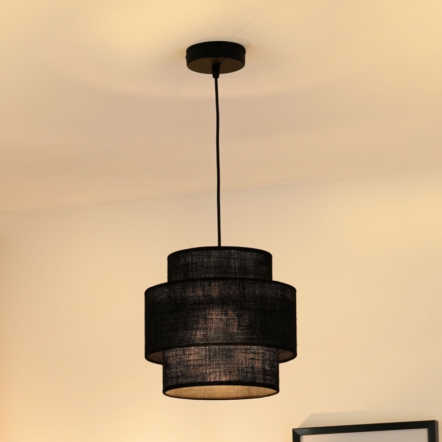 Brilagi - Luster na lanku SPACE YUTE 1xE27/15W/230V pr. 25 cm čierna