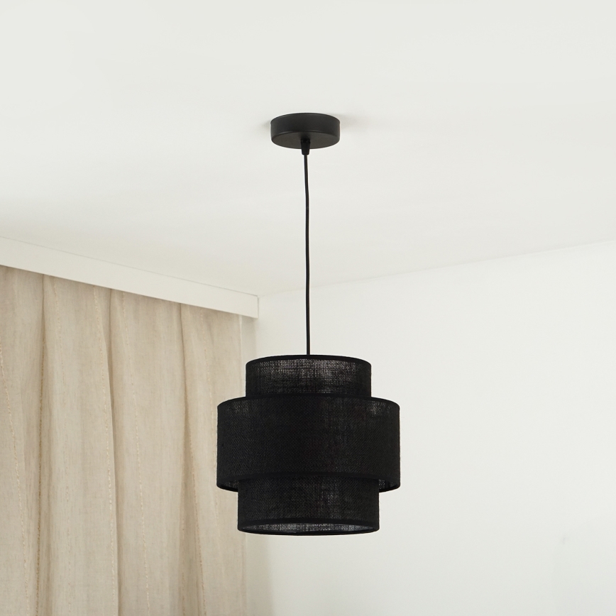 Brilagi - Luster na lanku SPACE YUTE 1xE27/15W/230V pr. 25 cm čierna
