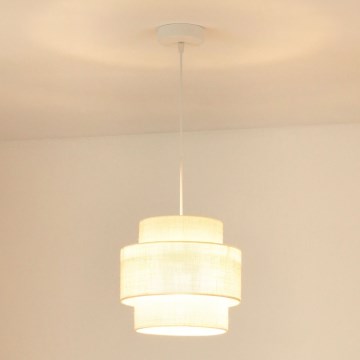 Brilagi - Luster na lanku SPACE YUTE 1xE27/15W/230V pr. 25 cm krémová/biela