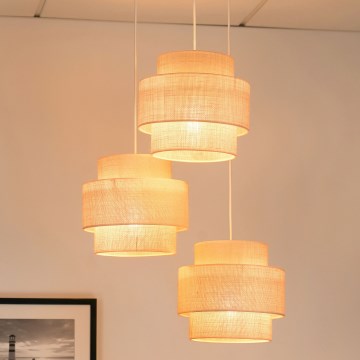 Brilagi - Luster na lanku SPACE YUTE 3xE27/15W/230V krémová/biela