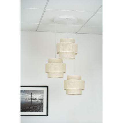 Brilagi - Luster na lanku SPACE YUTE 3xE27/15W/230V krémová/biela
