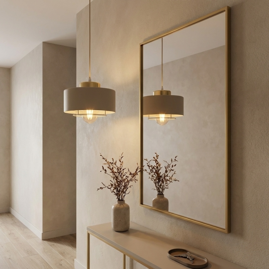 Brilagi - Luster na lanku SPRING 1xE27/60W/230V pr. 20 cm béžová/zlatá