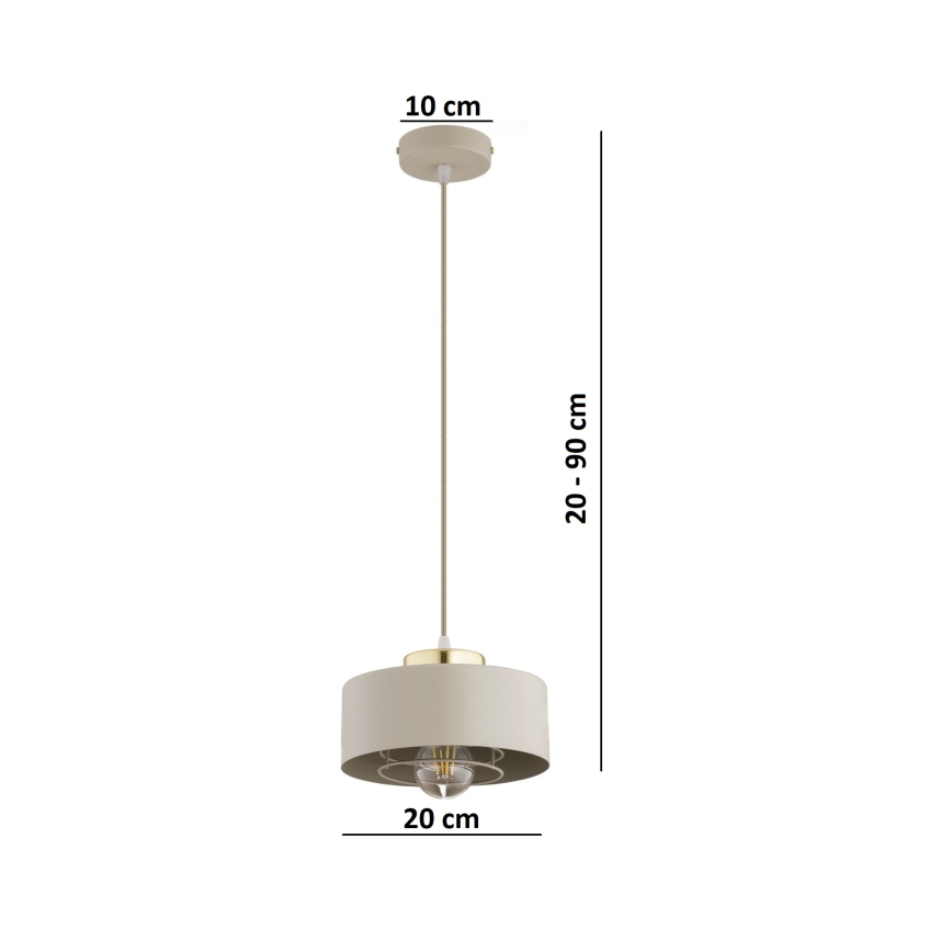 Brilagi - Luster na lanku SPRING 1xE27/60W/230V pr. 20 cm béžová/zlatá