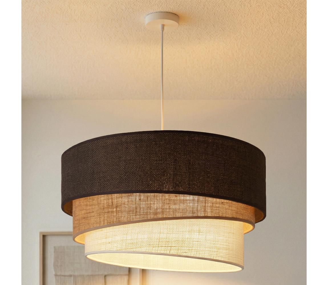 Brilagi - Luster na lanku TRIO 3xE27/60W/230V pr. 60 cm hnedá/béžová/biela 8590828052593