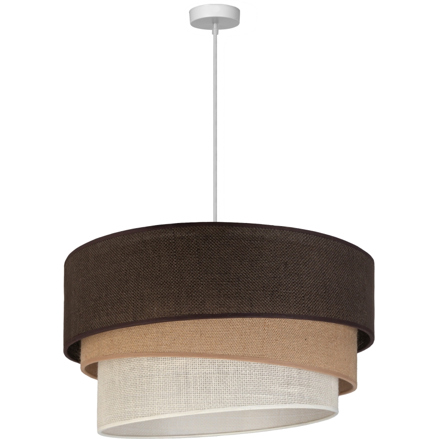 Brilagi - Luster na lanku TRIO 3xE27/60W/230V pr. 60 cm hnedá/béžová/biela