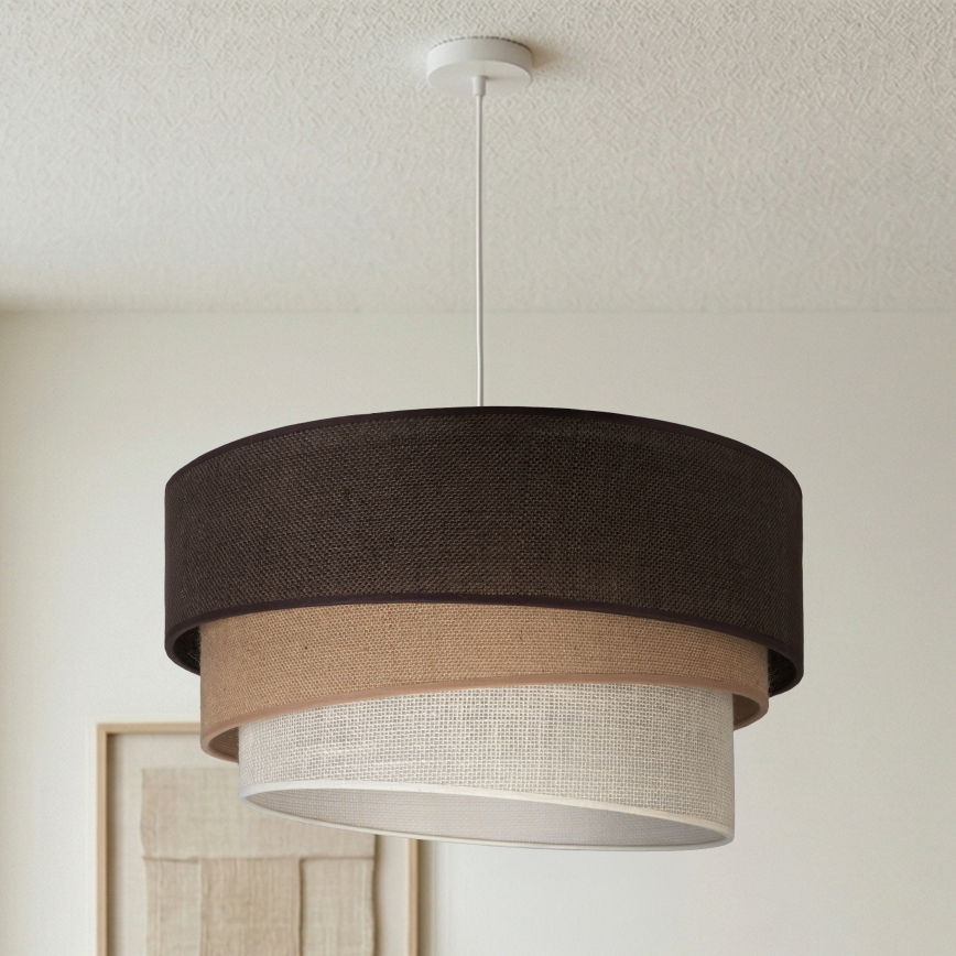 Brilagi - Luster na lanku TRIO 3xE27/60W/230V pr. 60 cm hnedá/béžová/biela