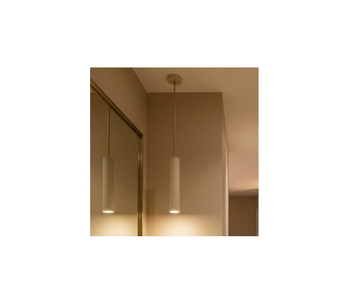 Brilagi - Luster na lanku TUBE 1xGU10/15W/230V béžová/zlatá 88-001B