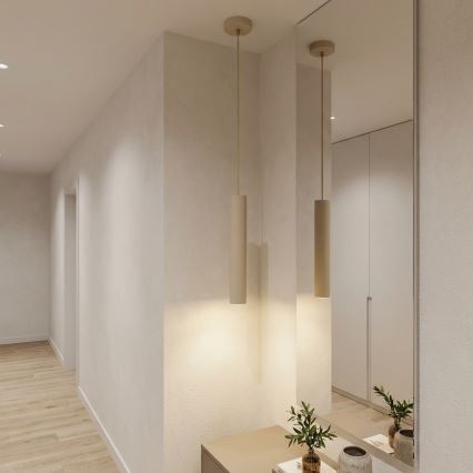Brilagi - Luster na lanku TUBE 1xGU10/15W/230V béžová/zlatá