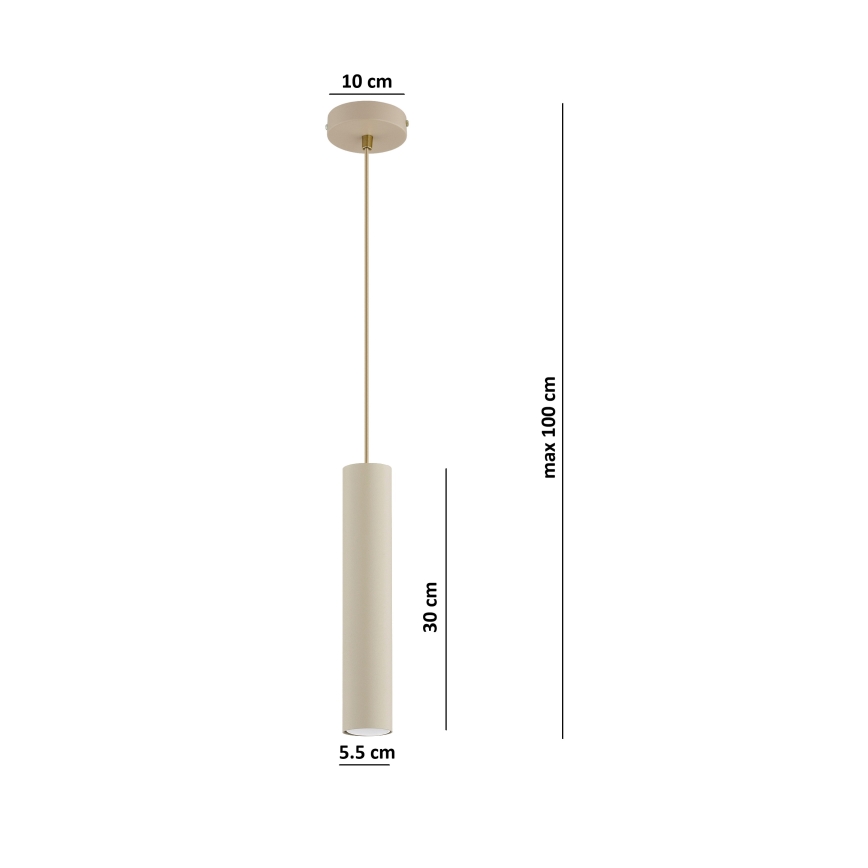 Brilagi - Luster na lanku TUBE 1xGU10/15W/230V béžová/zlatá