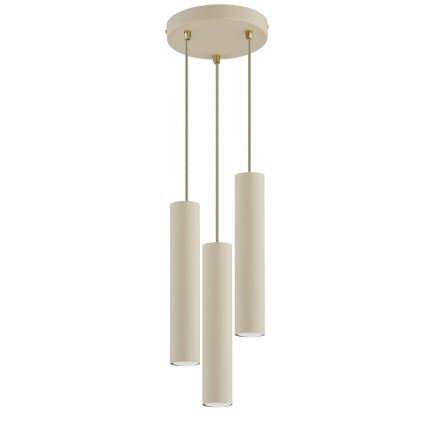 Brilagi - Luster na lanku TUBE 3xGU10/15W/230V béžová/zlatá