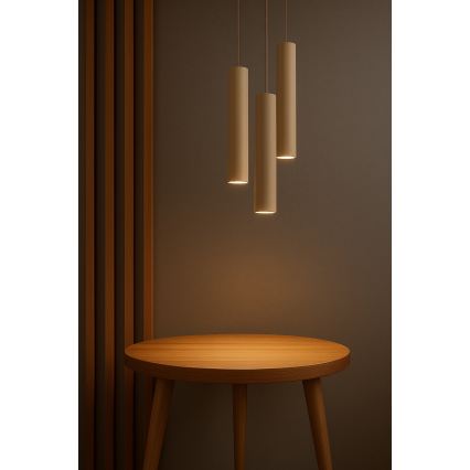 Brilagi - Luster na lanku TUBE 3xGU10/15W/230V béžová/zlatá