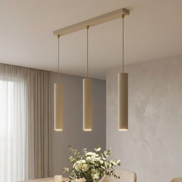 Brilagi - Luster na lanku TUBE 3xGU10/15W/230V béžová/zlatá