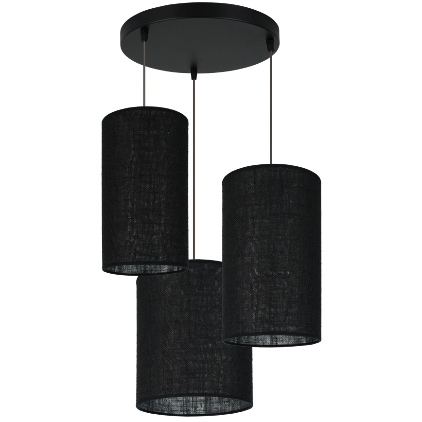 Brilagi - Luster na lanku TUBES 3xE27/15W/230V čierna