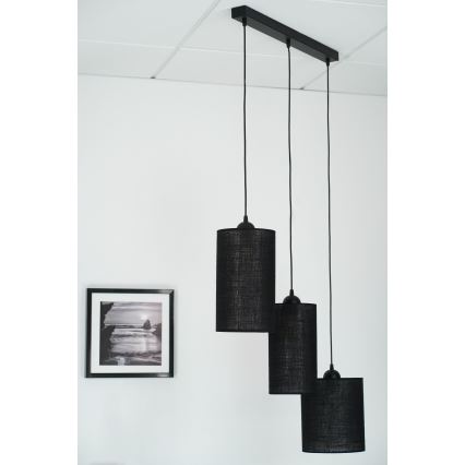 Brilagi - Luster na lanku TUBES 3xE27/15W/230V čierna