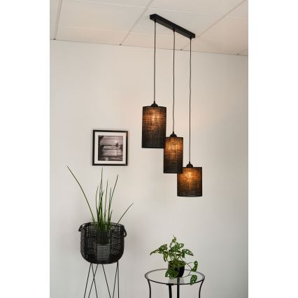 Brilagi - Luster na lanku TUBES 3xE27/15W/230V čierna