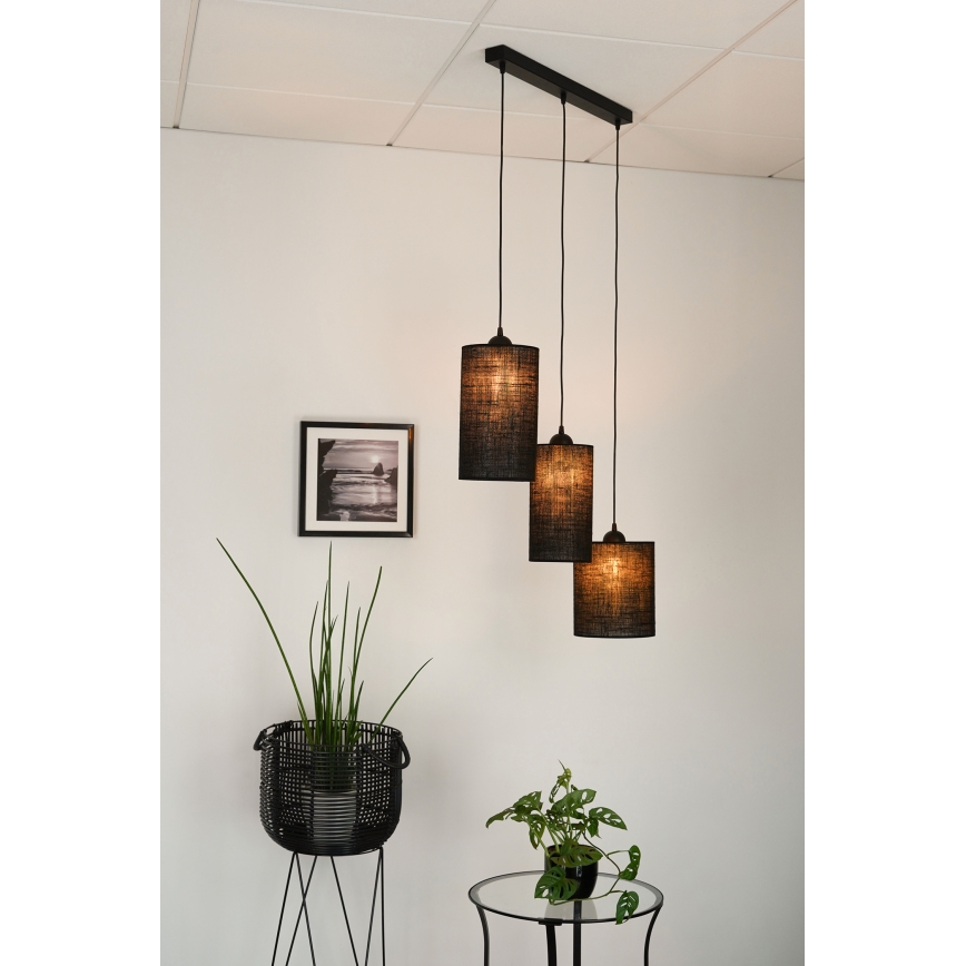 Brilagi - Luster na lanku TUBES 3xE27/15W/230V čierna