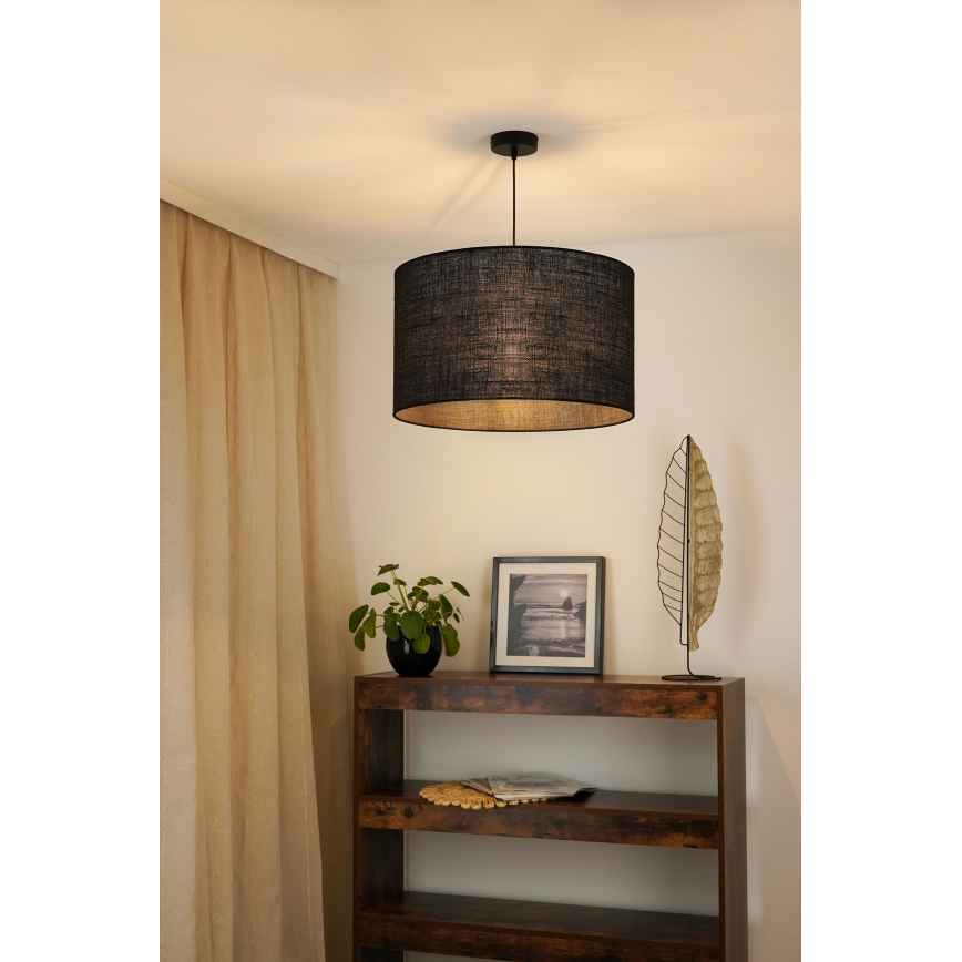 Brilagi - Luster na lanku TUBES ROLLER 1xE27/15W/230V pr. 50 cm čierna