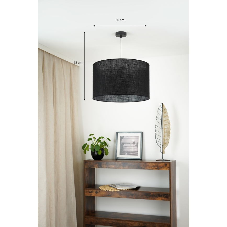 Brilagi - Luster na lanku TUBES ROLLER 1xE27/15W/230V pr. 50 cm čierna