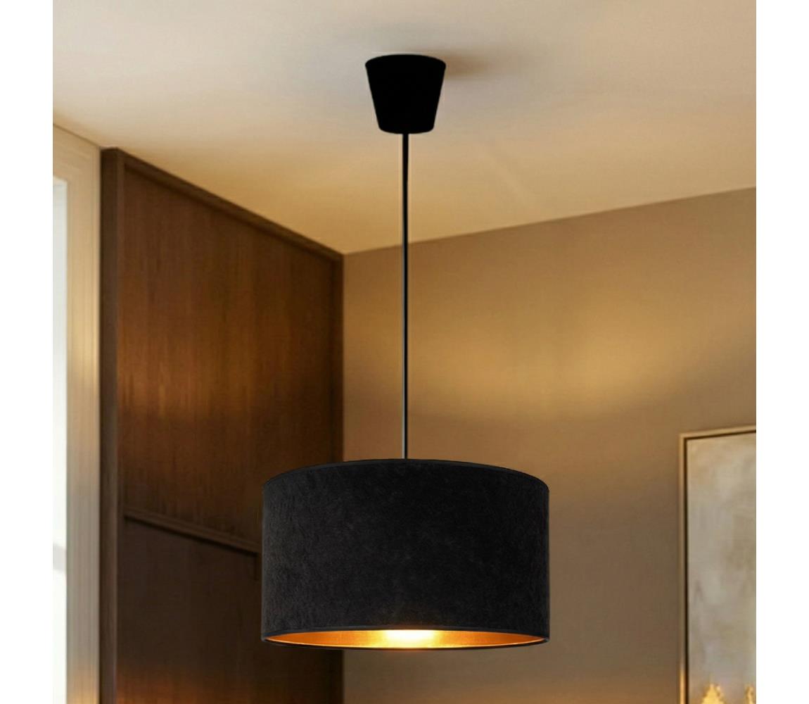Brilagi - Luster na lanku VELVET 1xE27/60W/230V pr. 40 cm čierna/zlatá 8590828052302
