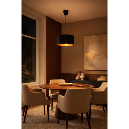 Brilagi - Luster na lanku VELVET 1xE27/60W/230V pr. 40 cm čierna/zlatá