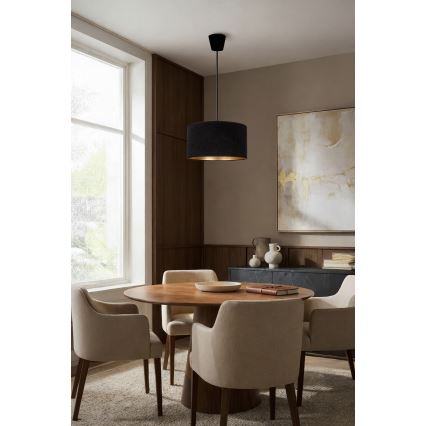 Brilagi - Luster na lanku VELVET 1xE27/60W/230V pr. 40 cm čierna/zlatá