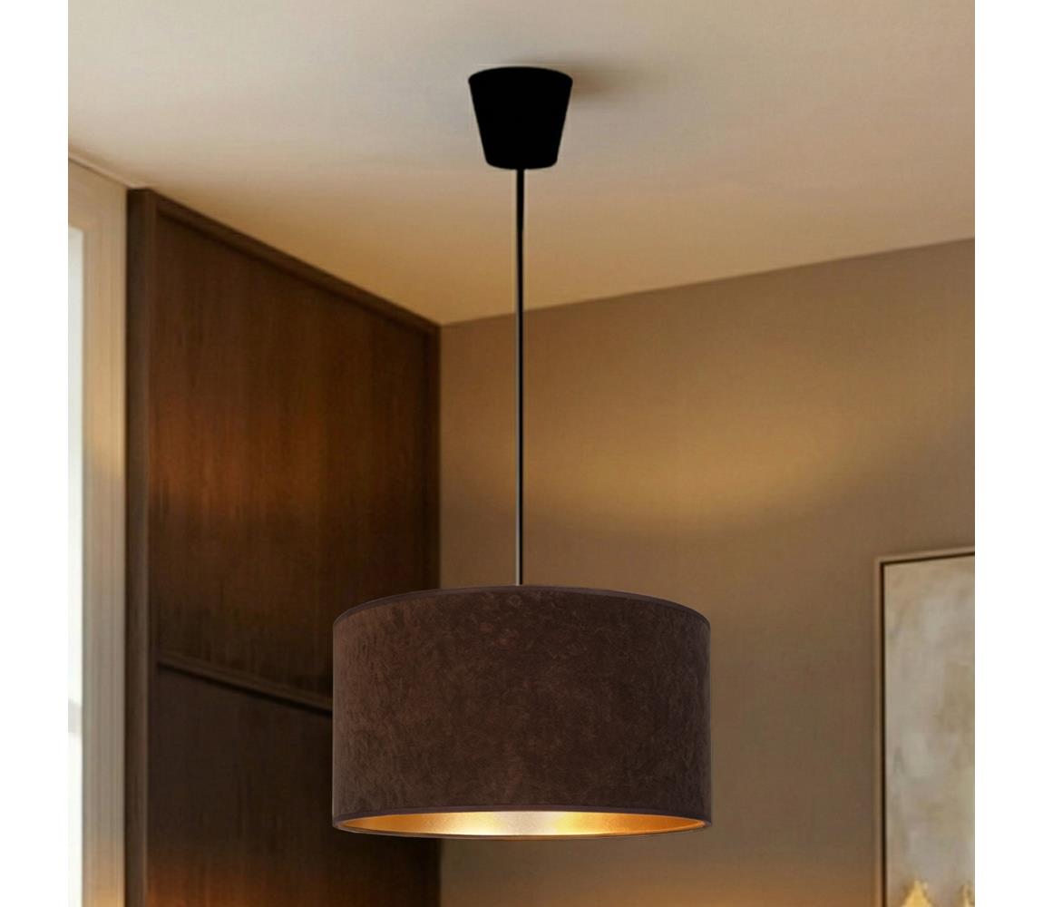 Brilagi - Luster na lanku VELVET 1xE27/60W/230V pr. 40 cm hnedá/zlatá 8590828052296