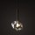Brilagi - Luster na lanku VULCANO 1xG9/8W/230V pr. 15 cm bronzová/dymovo-béžová