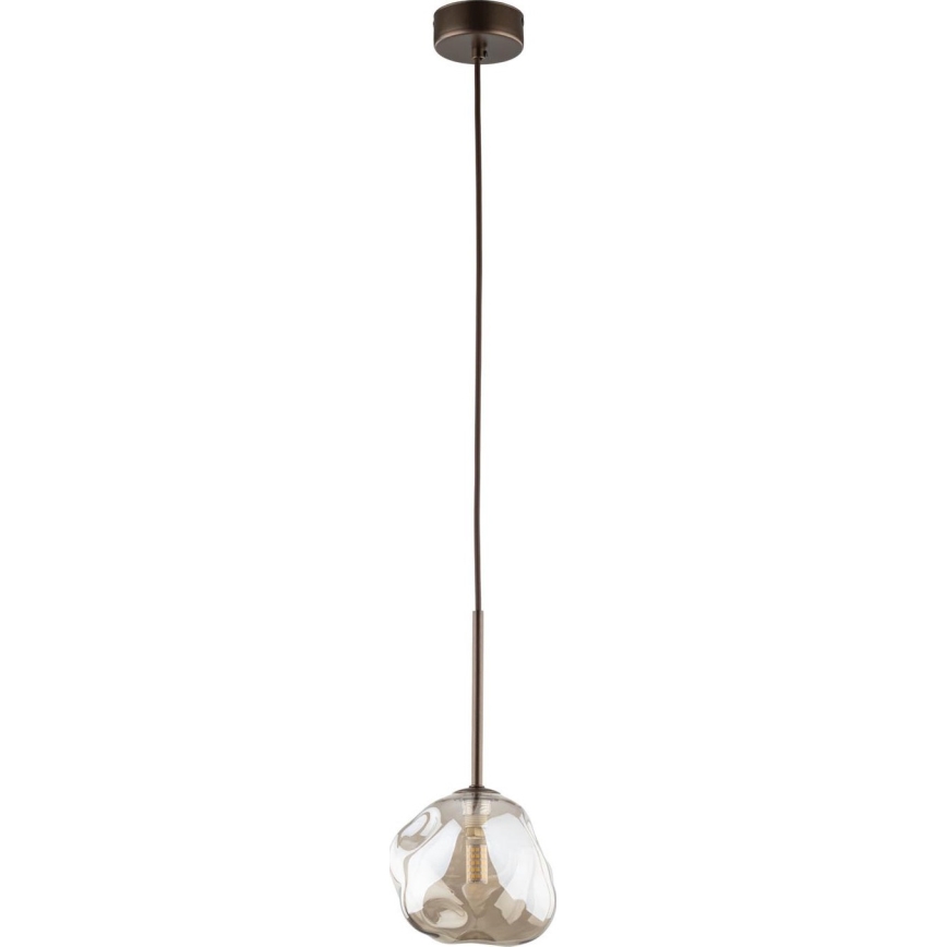 Brilagi - Luster na lanku VULCANO 1xG9/8W/230V pr. 15 cm bronzová/dymovo-béžová