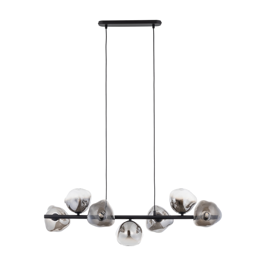 Brilagi - Luster na lanku VULCANO 7xG9/8W/230V čierna/dymová čierna