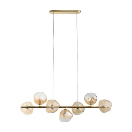 Brilagi - Luster na lanku VULCANO 7xG9/8W/230V zlatá/dymová béžová