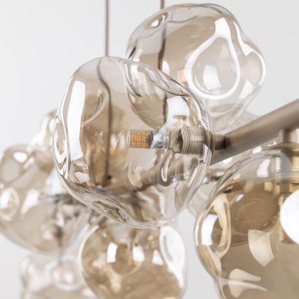 Brilagi - Luster na lanku VULCANO 9xG9/8W/230V béžová/dymová béžová