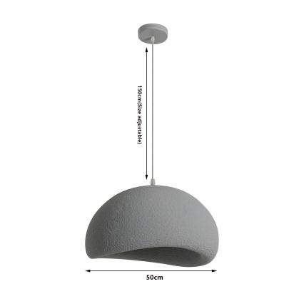 BRILAGI - Luster na lanku WABI SABI 1xE27/60W/230V pr. 50 cm sivý