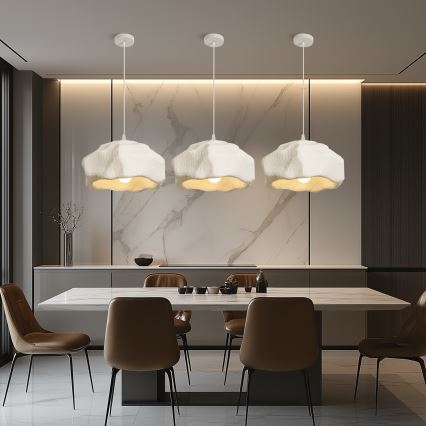 BRILAGI - Luster na lanku WABI SABI 1xE27/60W/230V priemer 42 cm biela