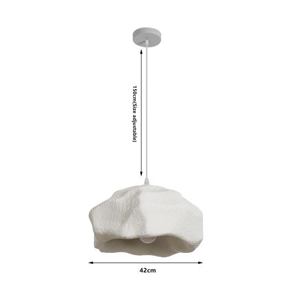 BRILAGI - Luster na lanku WABI SABI 1xE27/60W/230V priemer 42 cm biela