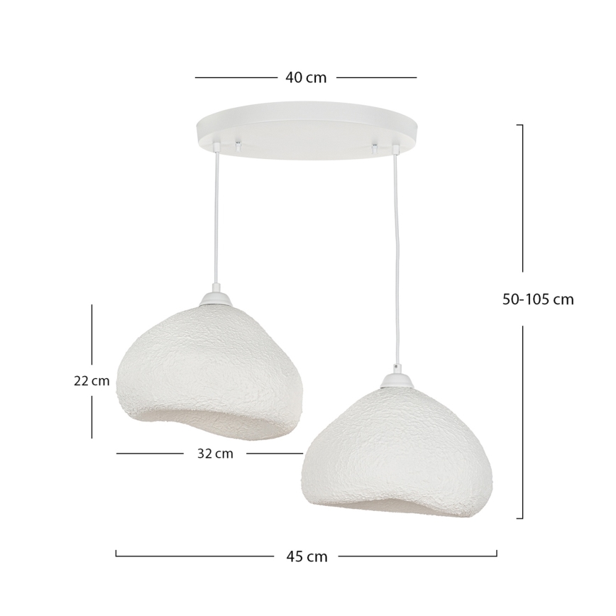 Brilagi - Luster na lanku WABI SABI 2xE27/40W/230V pr. 45 cm biela