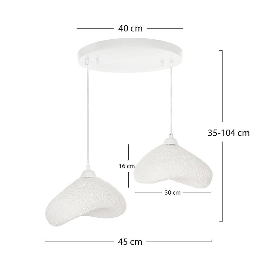 Brilagi - Luster na lanku WABI SABI 2xE27/40W/230V pr. 45 cm biela