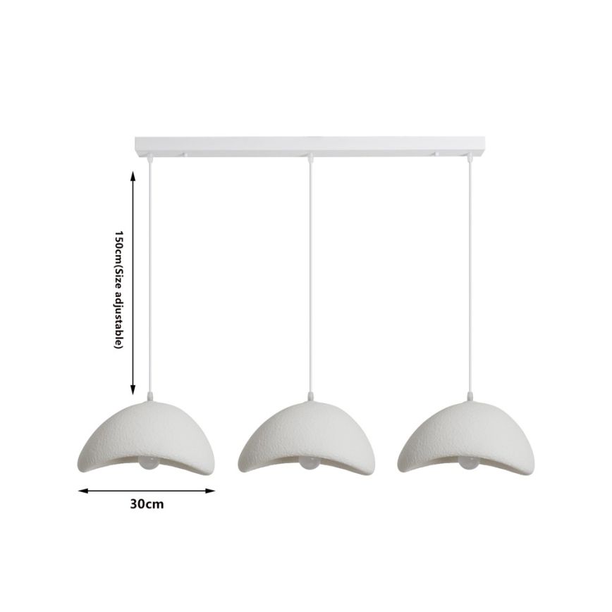 BRILAGI - Luster na lanku WABI SABI 3xE27/60W/230V biela