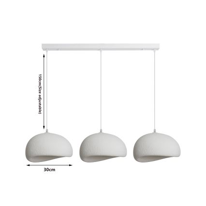 BRILAGI - Luster na lanku WABI SABI 3xE27/60W/230V biela