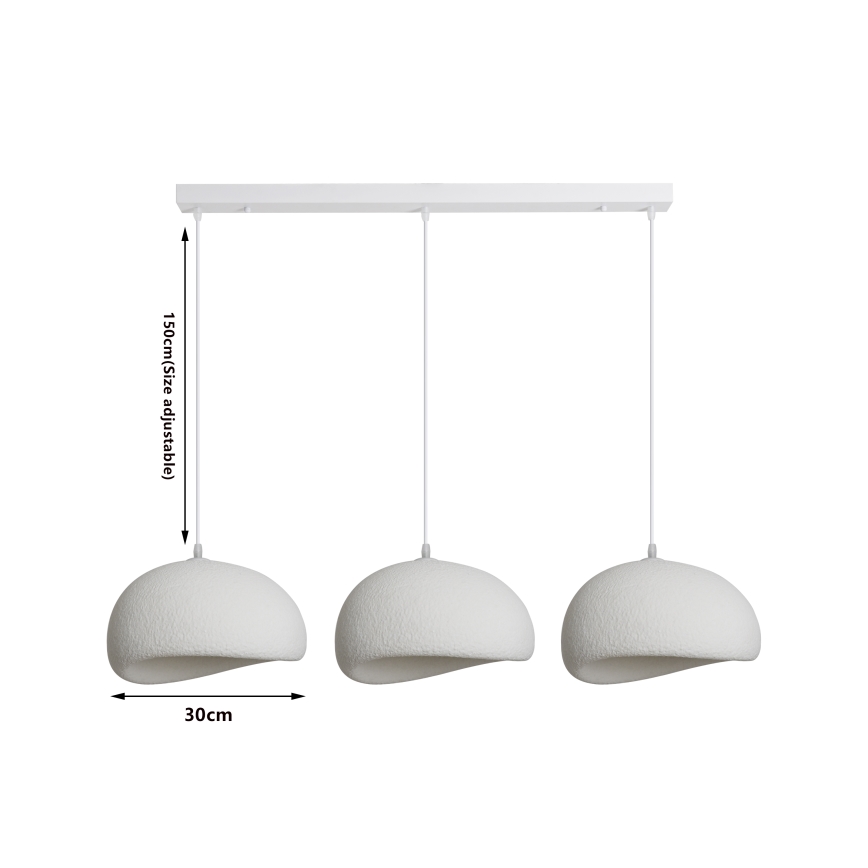 BRILAGI - Luster na lanku WABI SABI 3xE27/60W/230V biela