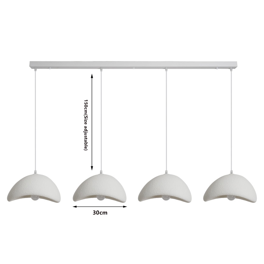 BRILAGI - Luster na lanku WABI SABI 4xE27/60W/230V biela