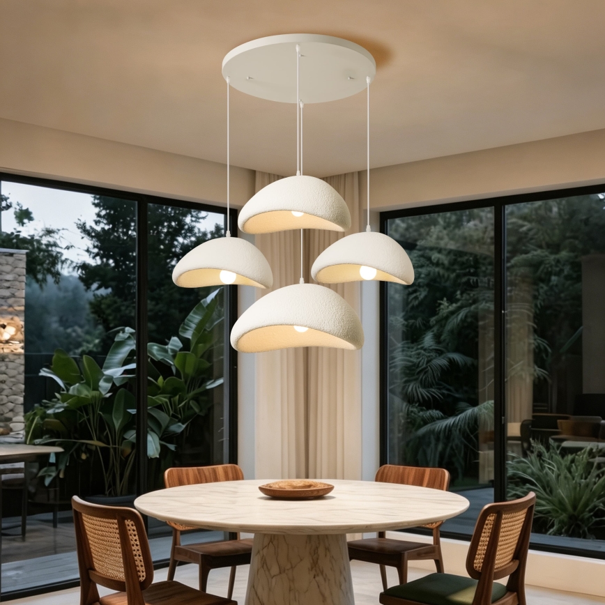 BRILAGI - Luster na lanku WABI SABI 4xE27/60W/230V biela