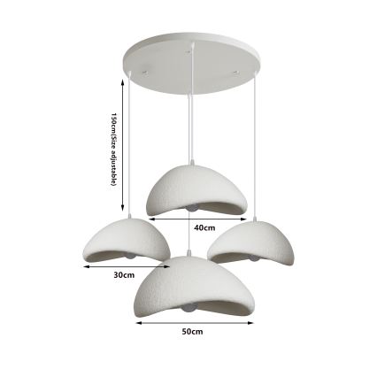 BRILAGI - Luster na lanku WABI SABI 4xE27/60W/230V biela
