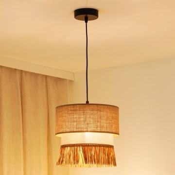 Brilagi - Luster na lanku WINNETOU BOHO 1xE27/15W/230V pr. 25 cm hnedá/krémová