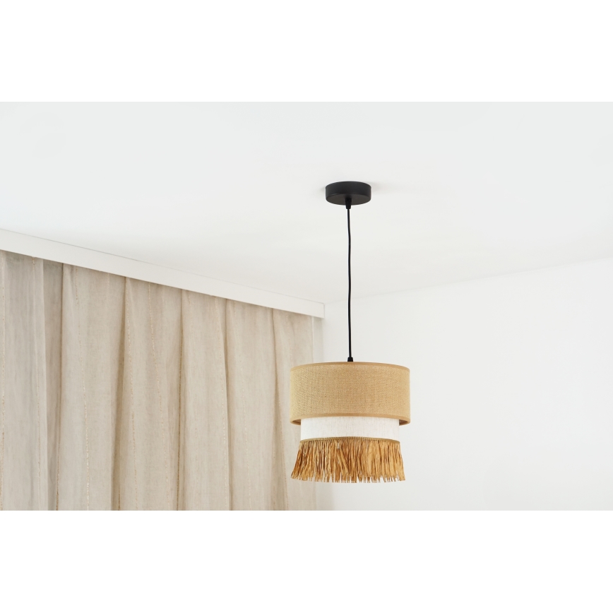 Brilagi - Luster na lanku WINNETOU BOHO 1xE27/15W/230V pr. 25 cm hnedá/krémová