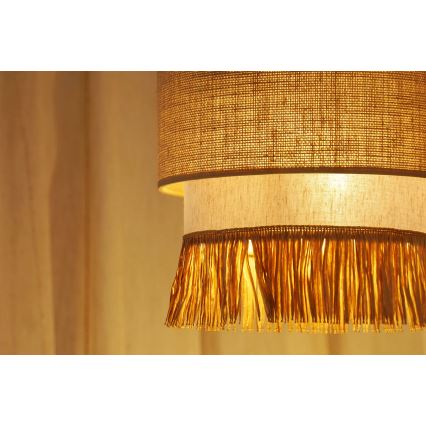 Brilagi - Luster na lanku WINNETOU BOHO 1xE27/15W/230V pr. 25 cm hnedá/krémová