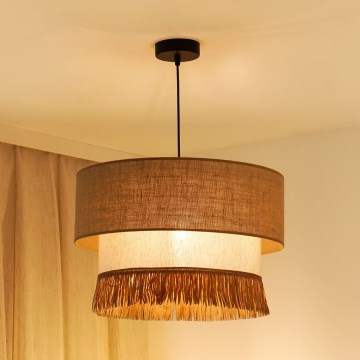 Brilagi - Luster na lanku WINNETOU BOHO 1xE27/15W/230V pr. 45 cm hnedá/krémová